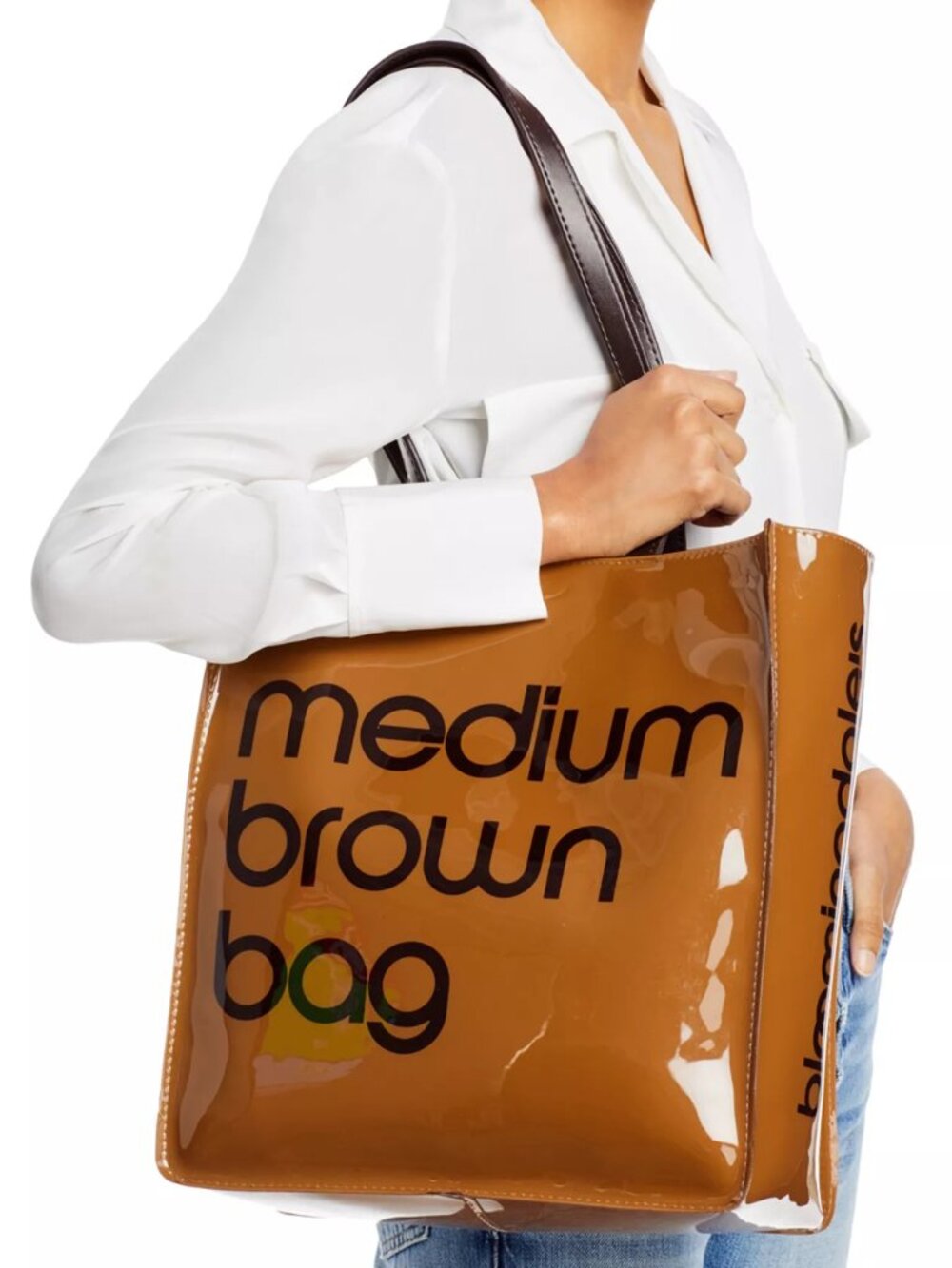 Bloomingdale's Medium Brown Bag PVC Tote - 100% Exclusive Reusable Shopper